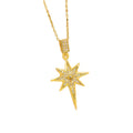 [titanium steel] fashion hot-selling eight-pointed star necklace for women, fashionable, light and luxurious, personalized and high-end clavicle chain jewelry