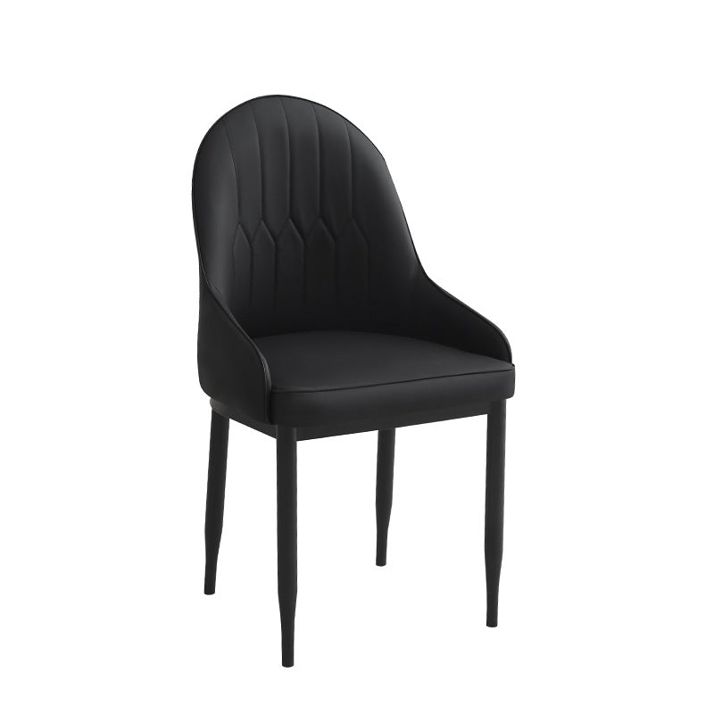 Luxury custom leather stool for home - modern minimalist design, direct from factory, nordic dining chair for living room and dining area