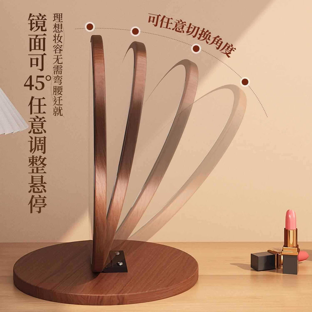 For homesolid wood cosmetic mirror women's bedroom dressing table mirror retro portable foldable large desktop desktop dressing mirror