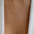Wholesale rhinestone pendant necklaces - european & american style, cross-border, alloy, minimalist, versatile jewelry for women - star, moon, and clavicle chains