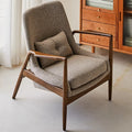 Scandinavian european casual solid wood sofa chair balcony living room lazy chair lounge chair casual chair footrest single sofa chair