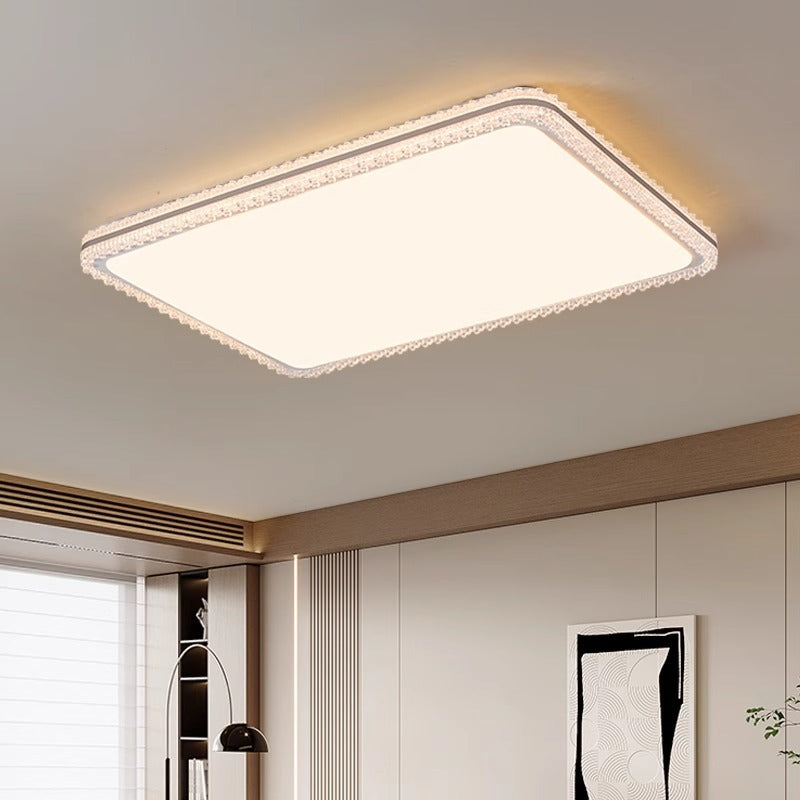 Circle of Light Living Room Ceiling Light LED Cream Wind ins Nordic Crystal Eye Protection Whole House Package Zhongshan Lighting 1