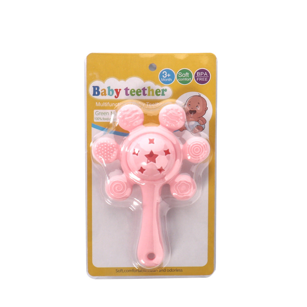 Cross-border new products baby silicone palm rattle toothpaste food grade silicone imitation eating hand toys baby grinding teeth toys
