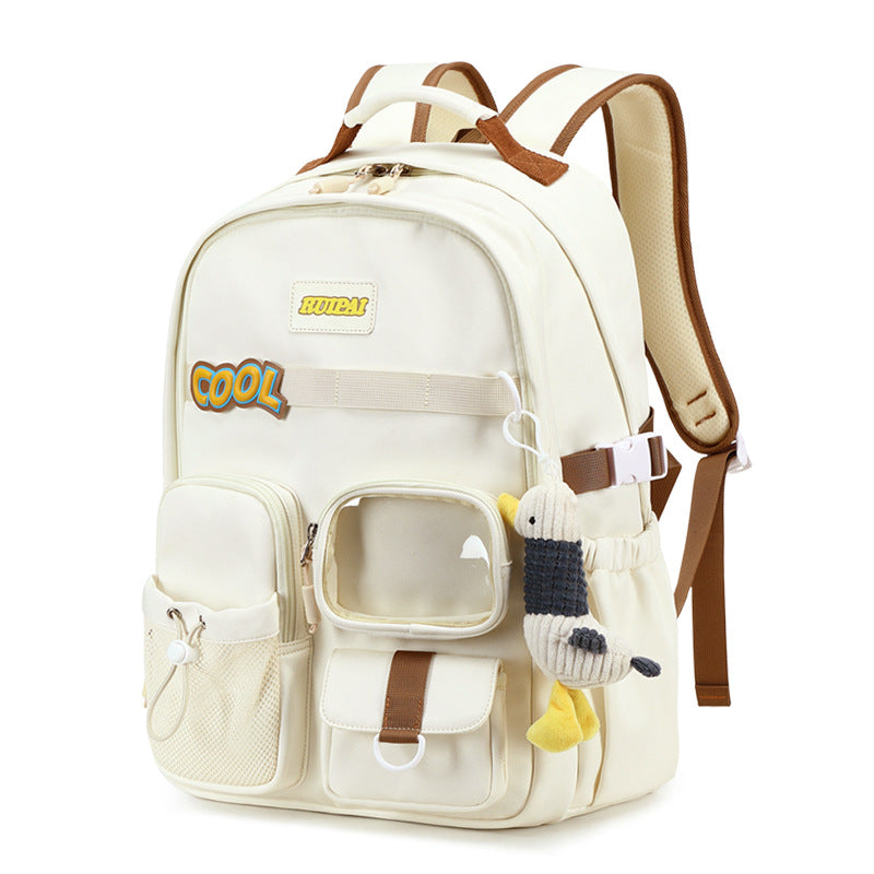 School bag University women's large-capacity dirt-resistant sixth grade spine care small food allowance pain bag backpack high school student travel backpack