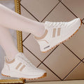 2025 spring/autumn new plus size casual breathable lightweight versatile height increasing chunky sole athletic running shoes women's shoes 5115
