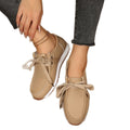 summer new arrival: plus-size women's casual comfortable low-cut lace-up fashion flats - wholesale for export