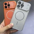 Apple iphone 17 carbon fiber texture corning high-alumina phone case - instantly upgrade to iphone 17 pro max magnetic matte finish