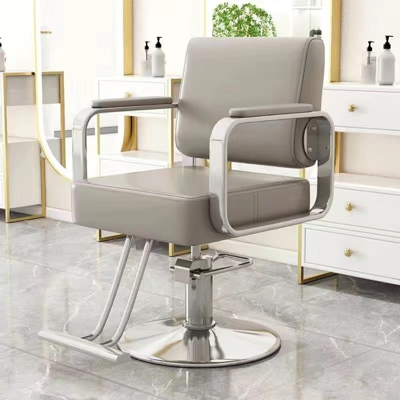 Barber shop chair hair salon special rotatable adjustable haircut chair hairdressing chair popular trendy store high-end perm and dyeing seat