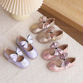 girls' pearlescent princess shoes,  spring/autumn new collection, bowknot pearl soft sole first walking shoes, little girl's dress shoes
