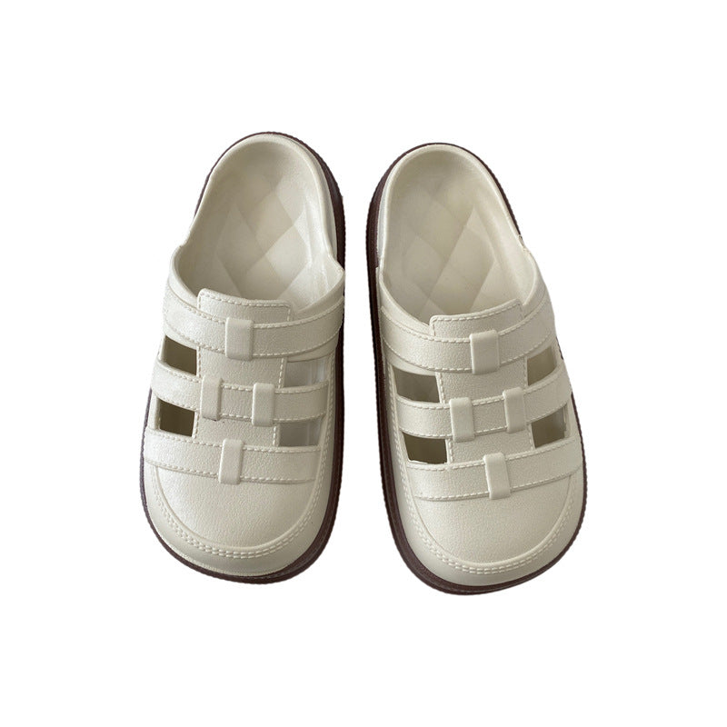 Baotou sandals for women, super popular beach half slippers, clogs for women, summer style, outwearplaid breathable style