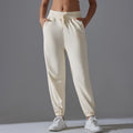 New drawstring solid color high-elasticity athletic sweatpants - breathable, loose-fit yoga pants for women, perfect for training, running, and fitness - ankle length