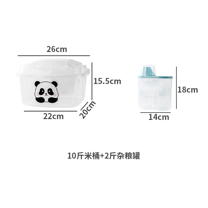 Rice bucket, household grain storage box, grain sub-packaging, sealed bucket, insect-proof and moisture-proof rice bucket 10kg food grade