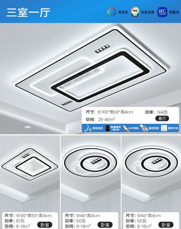 new living room lights: minimalist ceiling lights, elegant chandeliers, grand hall main lights, zhongshan lighting for the entire home