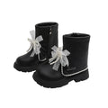 Girls' fashion boots: new autumn/winter collection - kids' british style martin boots with beaded bow detail, versatile leather boots