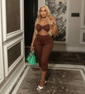 Brown two-piece set (ready in stock)