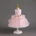 Ready-to-ship new sequin flower kids' dress, princess gown for baby girls, first birthday dress, baby dress
