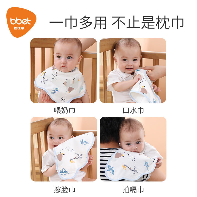 Newborn cloud pillow - breathable summer pillow with sweat-absorbing ice silk cover