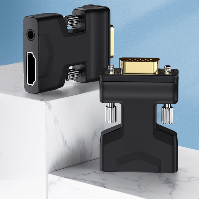 HDMI to VGA converter high definition adapter computer monitor projector set top box cable with audio