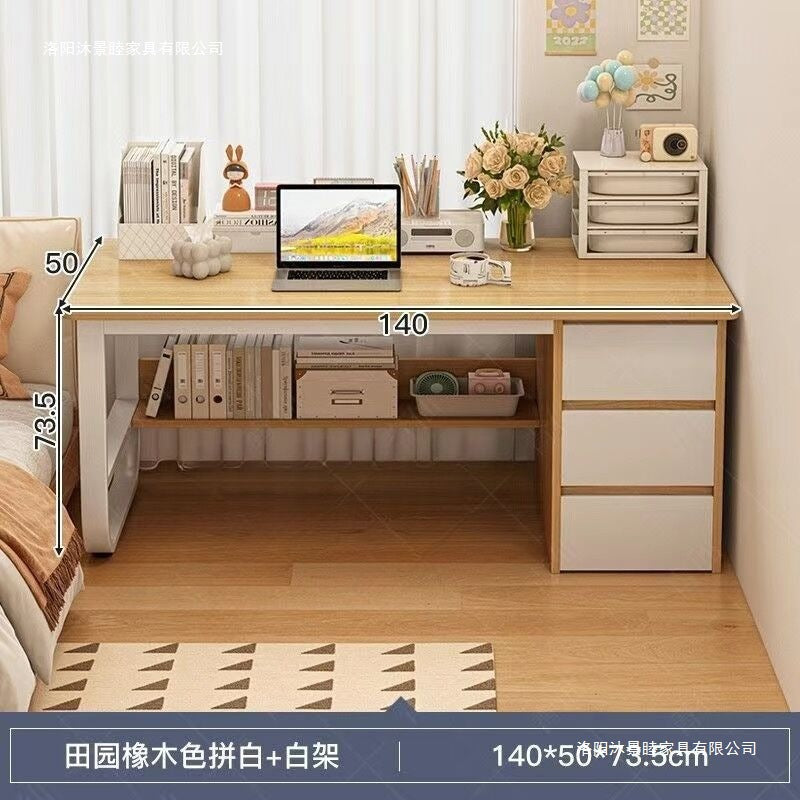 Computer desk desktop bedroom home desk student study drawer writing rental house casual office desk