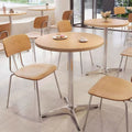 Wood style cafe table and chair combination milk tea dessert shop commercial dining table casual small square table tavern table and chair