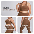 European and american autumn/winter new plus size yoga outfit set for women - high waist, pocketed, tight-fitting activewear set - factory customization available