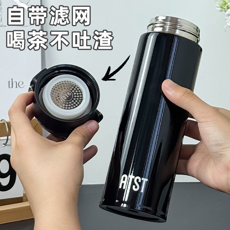 New arrival: stylish 304 stainless steel insulated tumbler - minimalist, portable, perfect for students, men & women. pop-up lid design. wholesale options available for promotional gifts