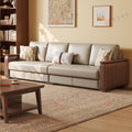 Black walnut solid wood sofa set - modern minimalist style for small to large living rooms