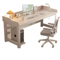 Computer desk desktop double desk student home bedroom study desk with baffle e-sports table simple office desk