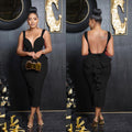 C6845 cross-border   fashion women's solid color v-neck sexy backless maxi dress