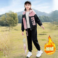 Girls' winter new arrivals set : stylish outerwear for older girls, plus fleece-lined thickened casual outfit for little girls