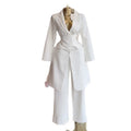 European and american cross-border women's fashion  spring new arrival: elegant mid-length long-sleeve blazer and high-waisted pants set