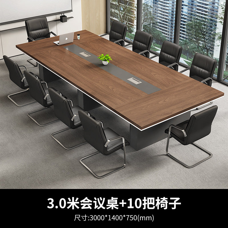 Saint-li conference table - long table for medium to large conference rooms - modern minimalist panel design - 6/8/12 person conference table and chairs