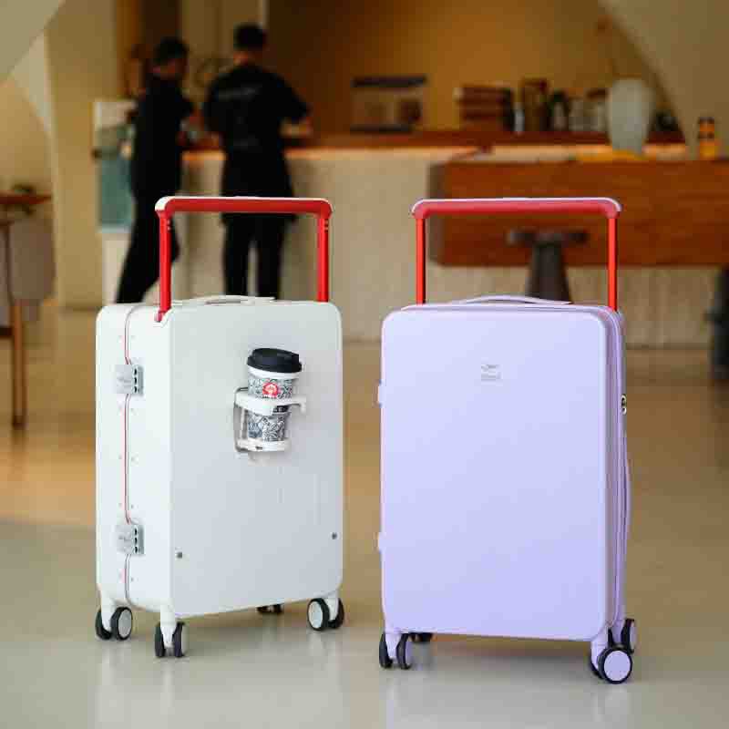 2024 new suitcase 24-inch wide trolley case anti-drop 20-inch boarding case narrow frame travel bag password box