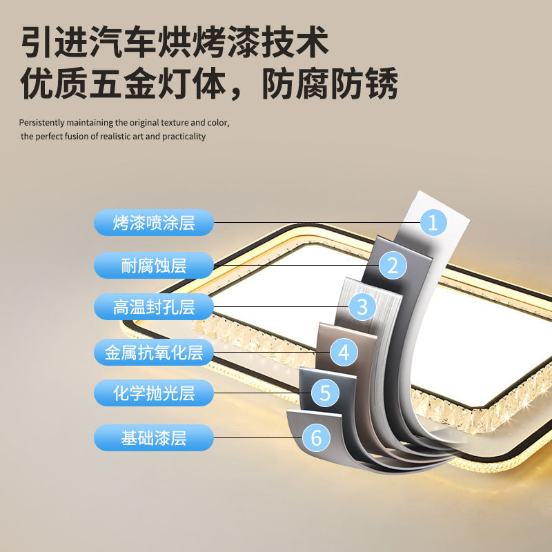 2025 New Modern Simple Living Room Light Zhongshan Home Improvement Lighting Creative Black Edge Bedroom Advanced Sense Ceiling Light