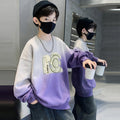 new boys' long-sleeve t-shirt - spring/autumn collection - versatile top for boys (sizes for mid-to-large children) - trendy spring tee
