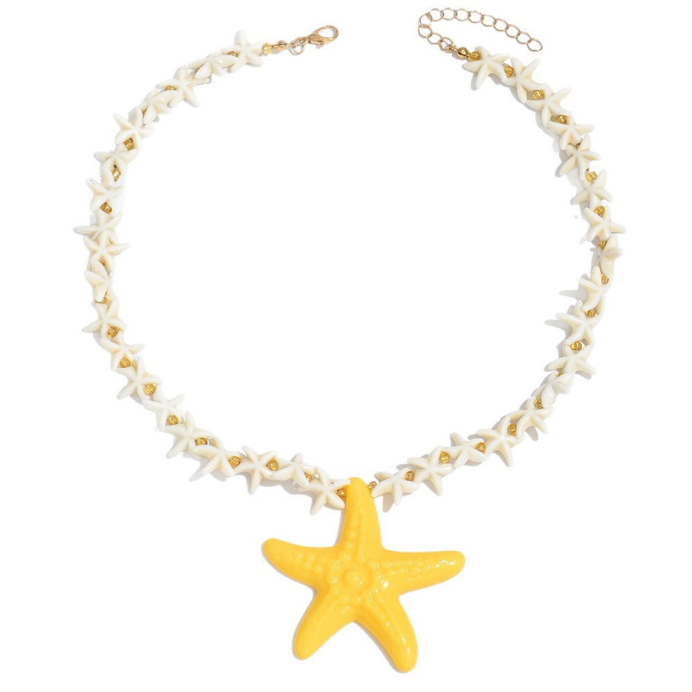 Wholesale seashell necklaces - european & american cross-border ocean-inspired jewelry - luxury, niche design, resin starfish autumn/winter necklaces