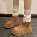 Snow boots cotton shoes 2026winternew arrivaleasiest for matchfleece-linedthickenednortheast thick sole anti-ski snow women's boots short boots