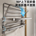 No punching gun gray towel storage rack bathroom space aluminum bath towel rack bathroom bathroom hardware pendant suit