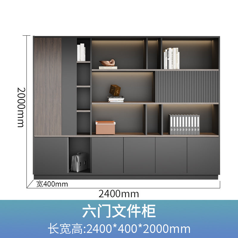 Office background cabinet bookcase boss file cabinet wall floor cabinet wooden information cabinet storage cabinet