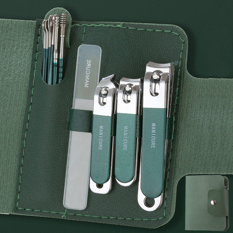 Stainless steel nail clipper set, various manicure sets, nail clipper set, manicure tools, 10-piece set, ready stock wholesale