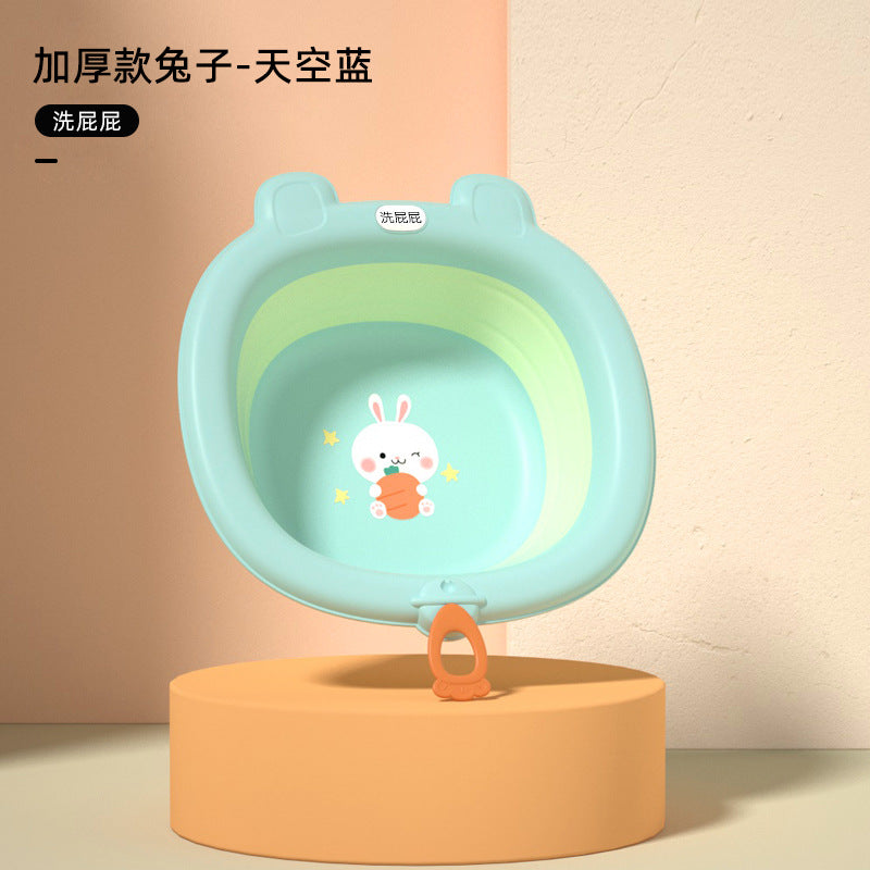 Thickened kids foldable washbasin baby washbasin for home baby foot wash pp basin kids wash basin
