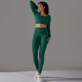 new arrival seamless jacquard knitting yoga wear breathable tight sports suit high waist hip lifting running fitness wear