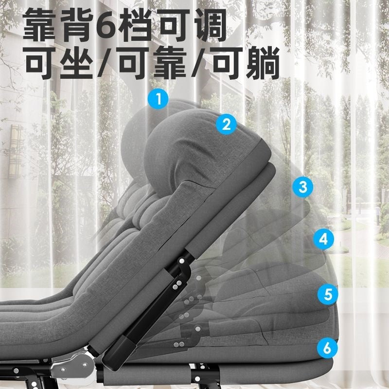 Lunch break foldable bed outdoor single bed simple portable office nap camp bed multifunctional recliner companion bed