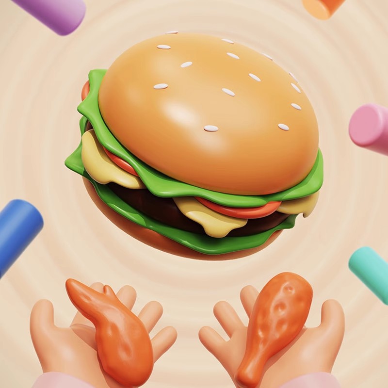 Kids' diy play-doh pretend play fun simulation burger kitchen toy - perfect gift for boys and girls aged 3-6