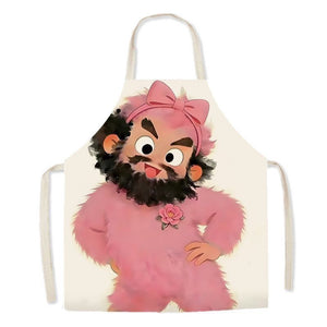 New arrival abstract funny li kui kitchen for home cooking cute apron family cooking studio anti-fouling smock bib