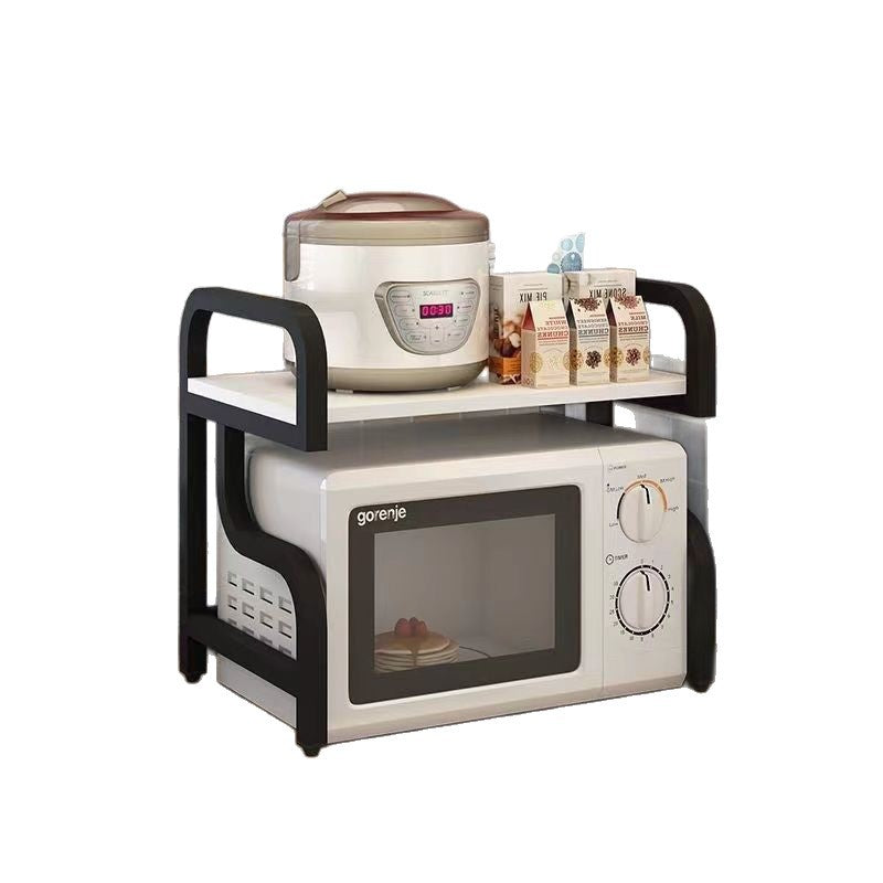 Microwave oven rack kitchen countertop organizer household storage shelf double layer oven shelf desktop spice rack