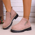 autumn new arrival: women's plus-size chunky leather boots for cross-border e-commerce. wholesale available. dropshipping to  and . (price difference: $0.67)