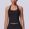 new arrival square collar halter beautiful strap chest pad high elastic long vest running fitness yoga sports seamless vest