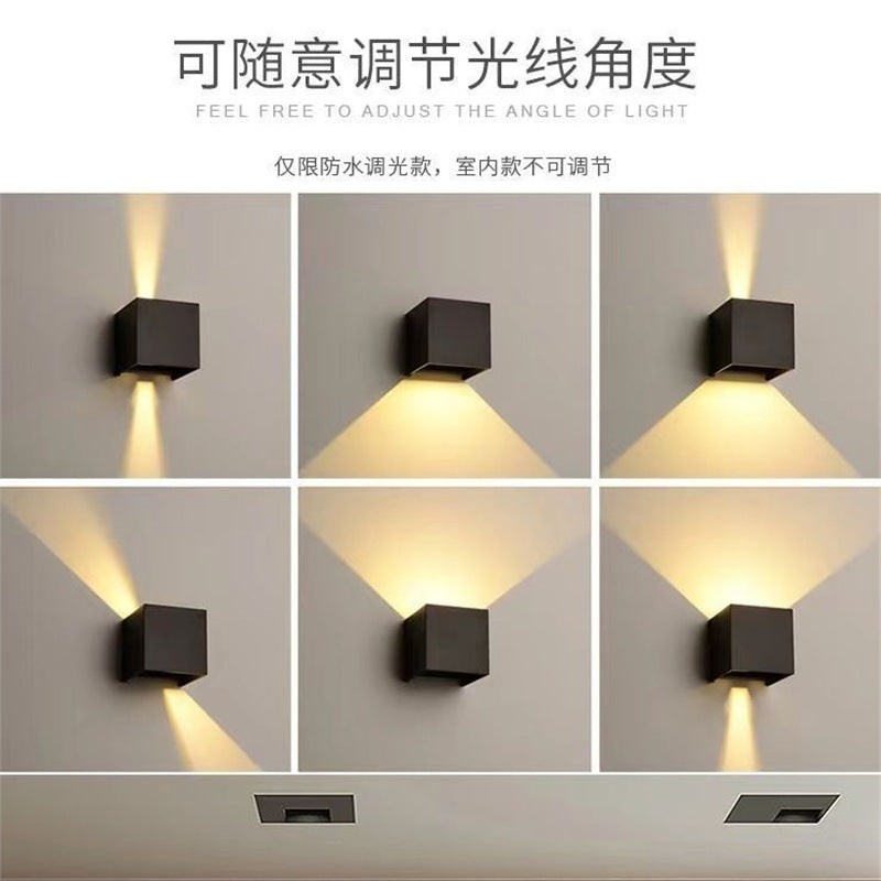 Outdoor wall light waterproof living room corridor aisle wall up and down light staircase villa exterior wall bedroom courtyard bedside lamp