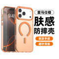 Double-layer imd candy color magnetic suction suitable for iphone17promax mobile phone case apple 15/14 frosted anti-fall case